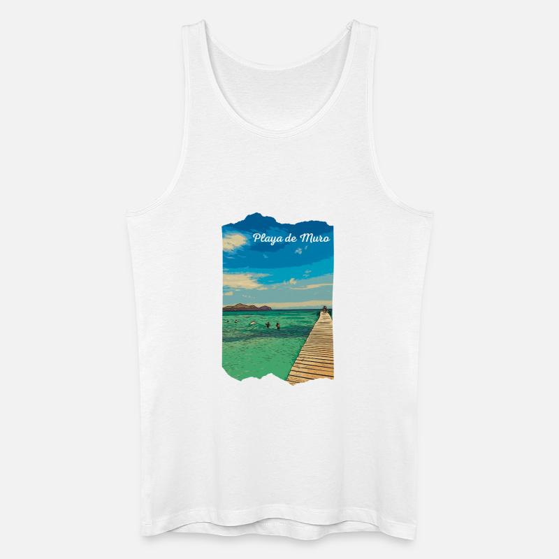 Playa de Muro - Mallorca - Männer Bio Tank Top - Weiß