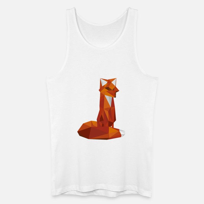 Fuchs - Männer Bio Tank Top - Weiß
