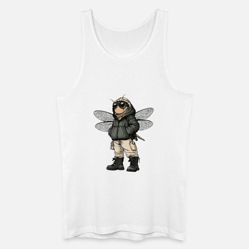 Libelle Cool Winter - Männer Bio Tank Top - Weiß