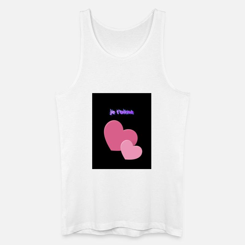 Ich liebe dich - Männer Bio Tank Top - Weiß