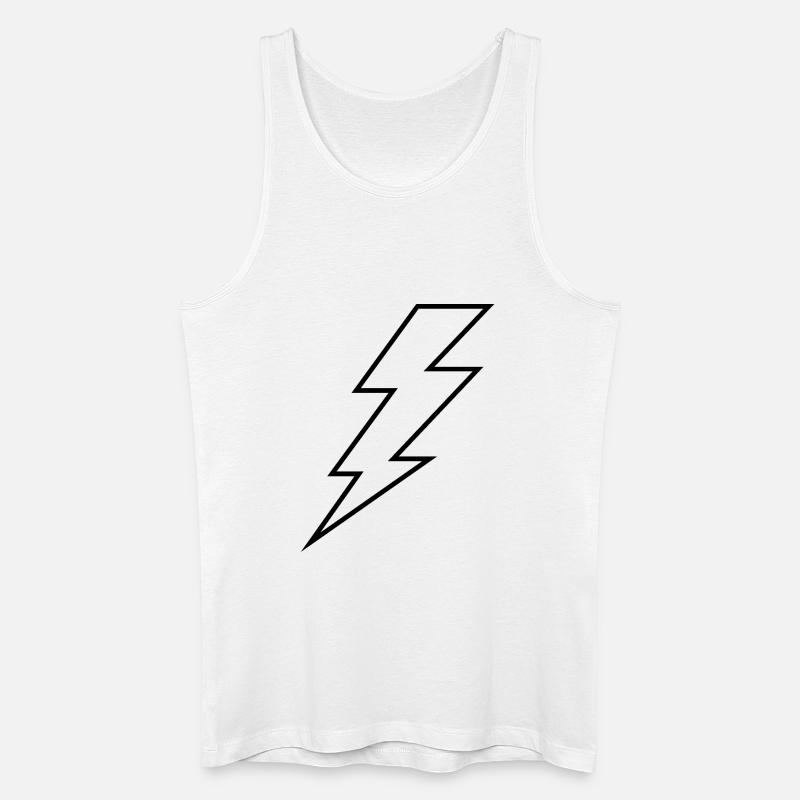 Blitz - Männer Bio Tank Top - Weiß