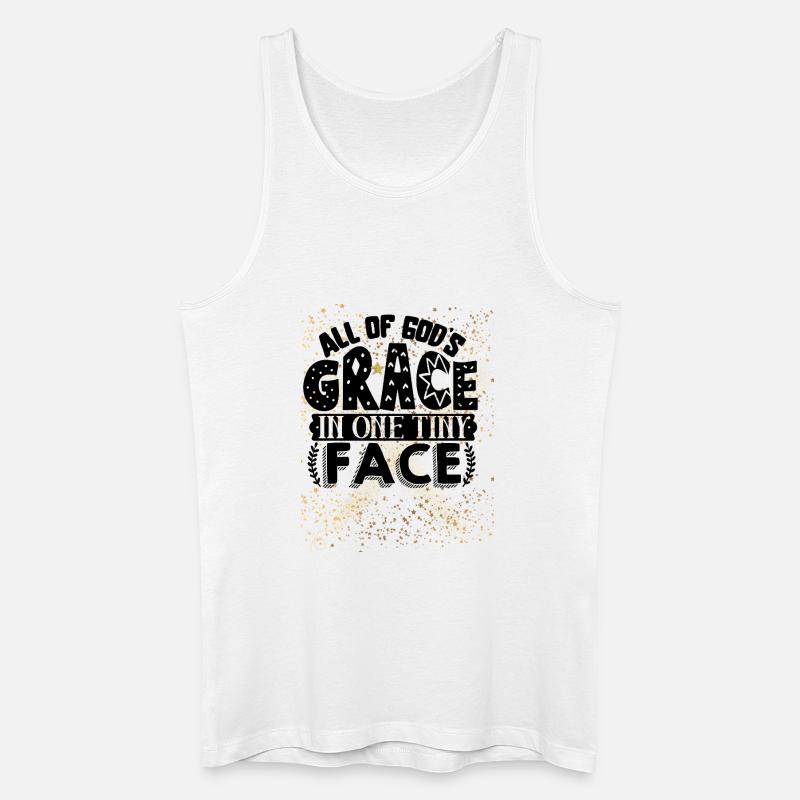 OneLine Gold Stars Glitzereffekt - Männer Bio Tank Top - Weiß