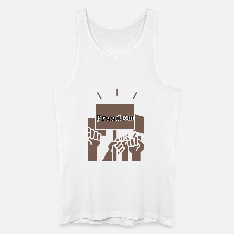 Freiheit - Männer Bio Tank Top - Weiß