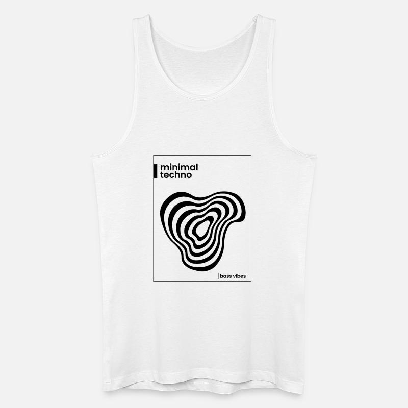 Conception minimale de l’affiche techno - Débardeur bio Homme - blanc