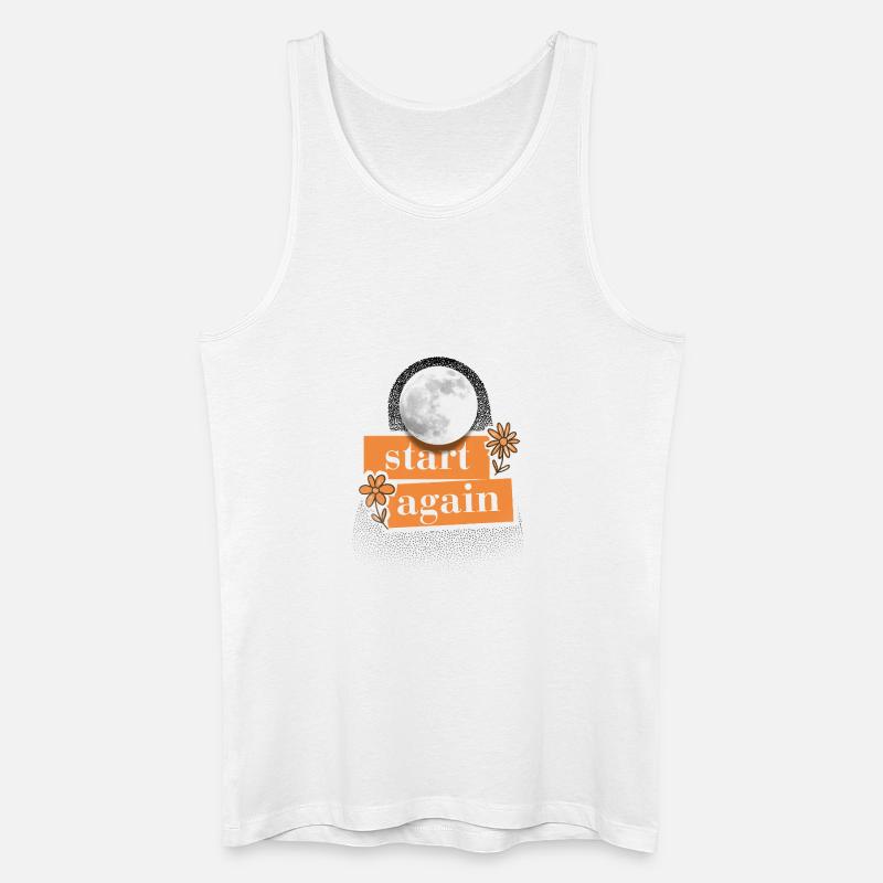 Start again - Männer Bio Tank Top - Weiß
