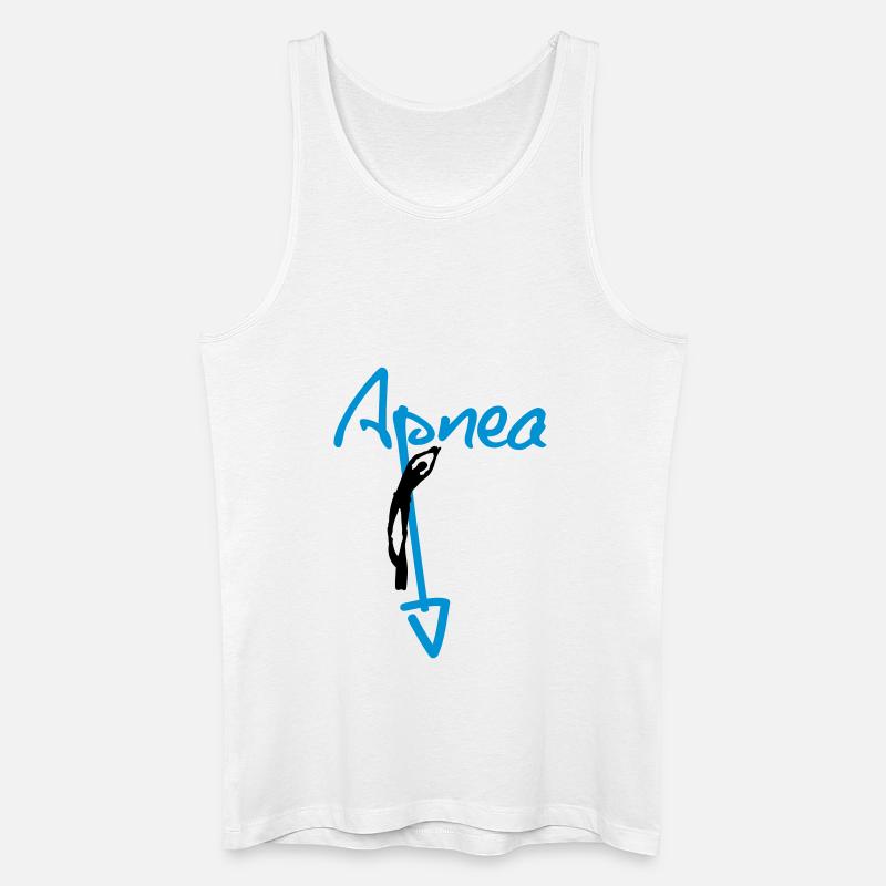 Apnea Script - Männer Bio Tank Top - Weiß