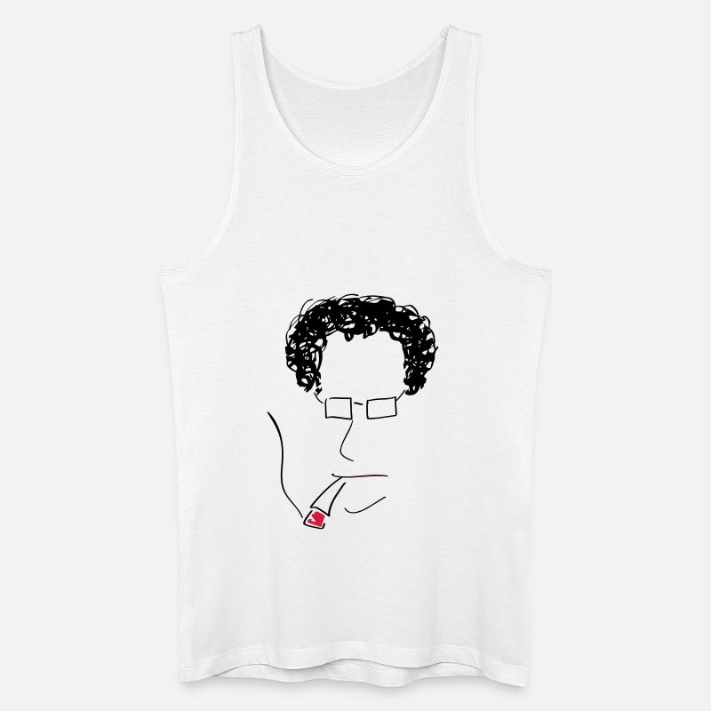 SMOKE BRAIN HPSTR - Männer Bio Tank Top - Weiß