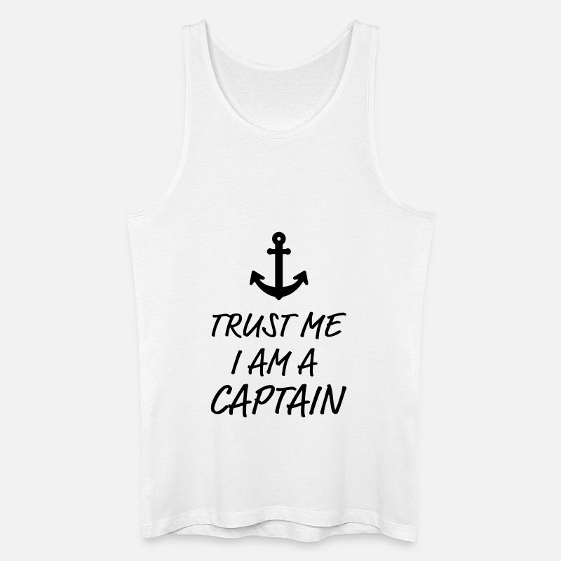 I am a Captain - Männer Bio Tank Top - Weiß