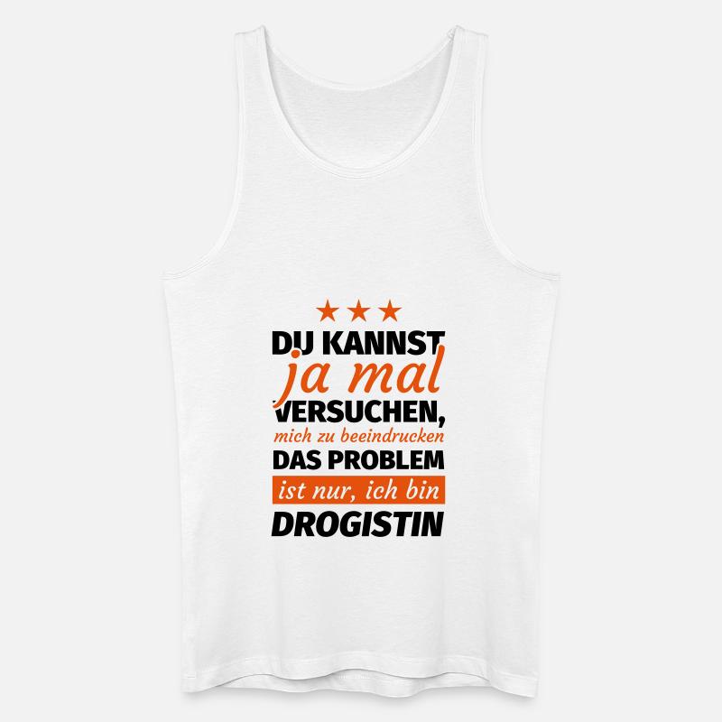 Drogistin Geschenk - Männer Bio Tank Top - Weiß