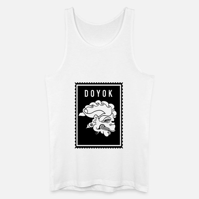 Doyok - Wayang - Männer Bio Tank Top - Weiß