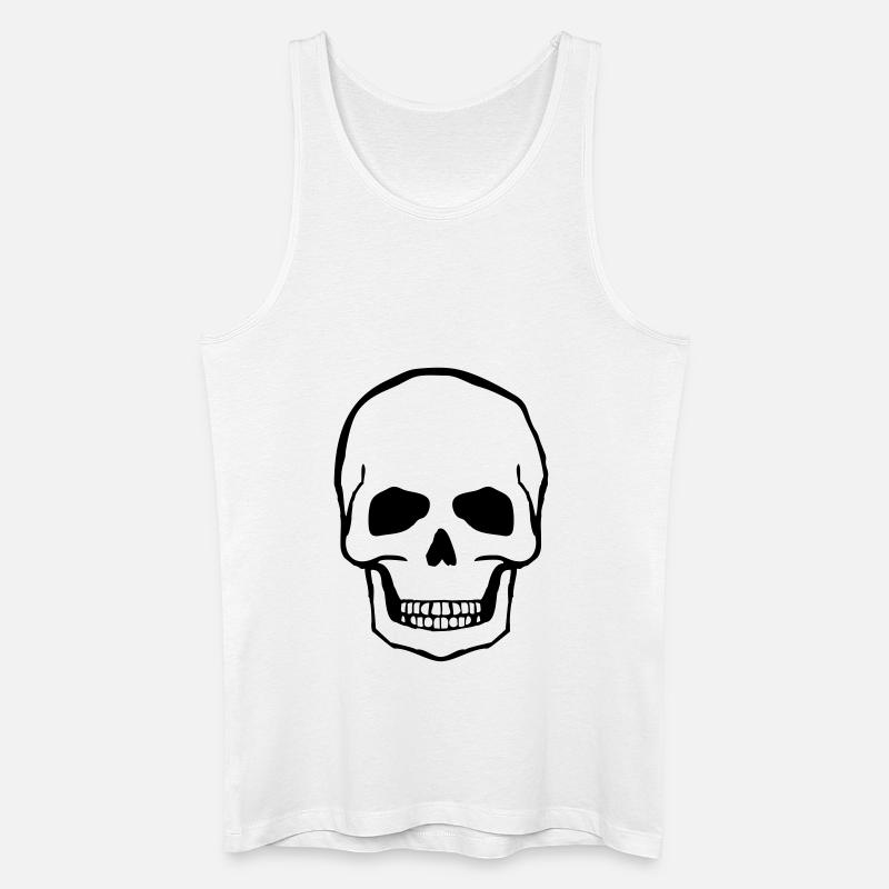 totenkopf_1 - Männer Bio Tank Top - Weiß