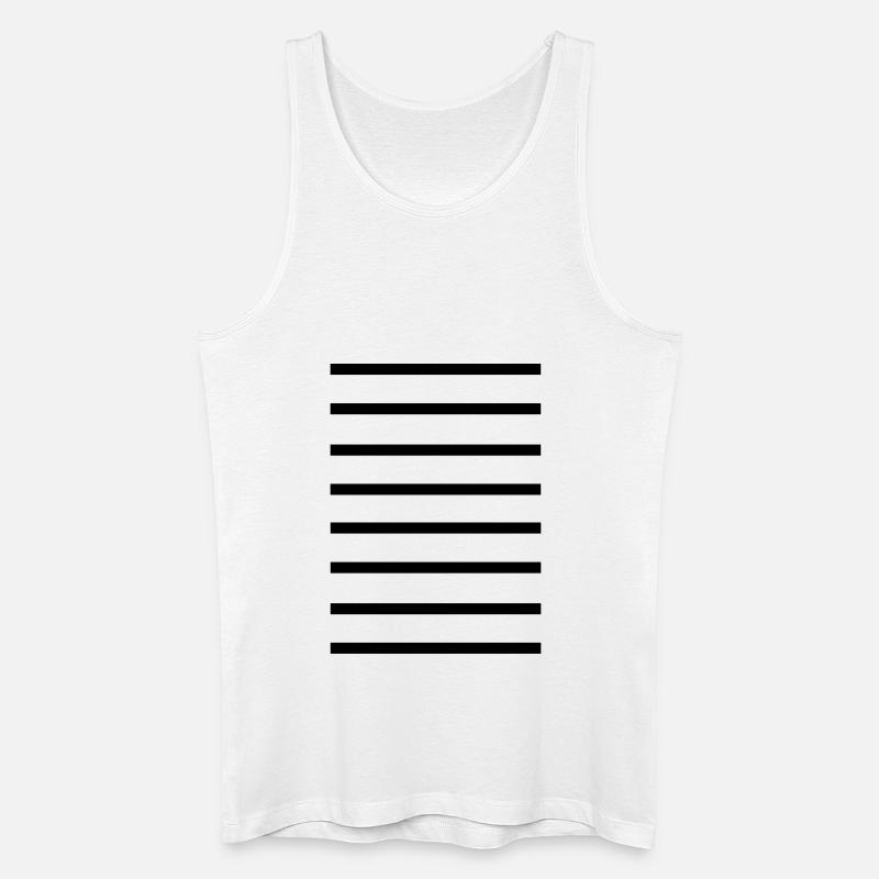 Linien - Männer Bio Tank Top - Weiß