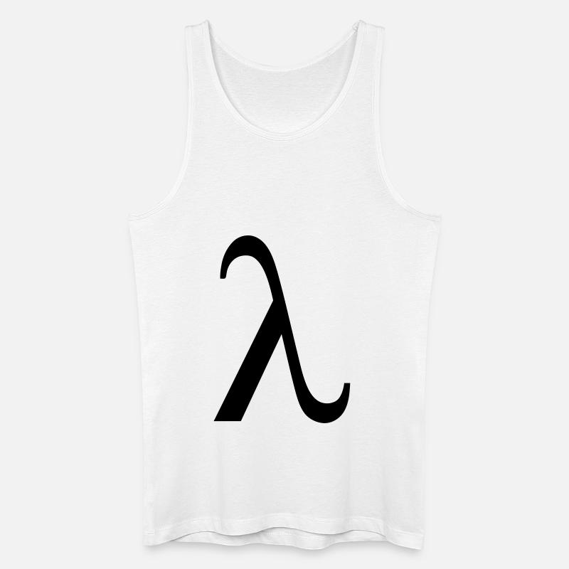 Lambda - Männer Bio Tank Top - Weiß