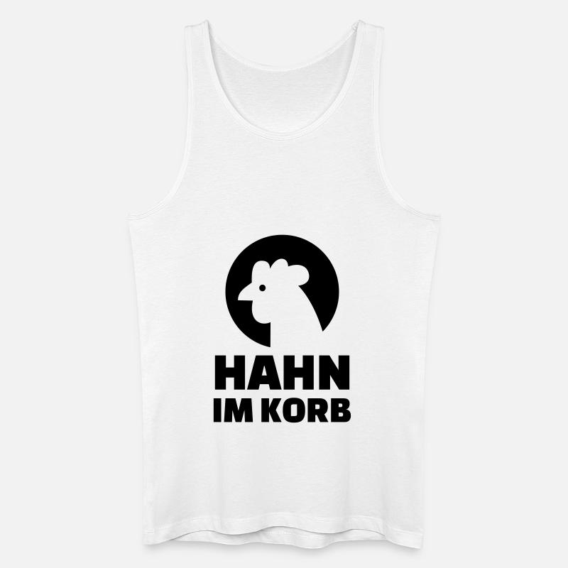 Hahn im Korb - Männer Bio Tank Top - Weiß