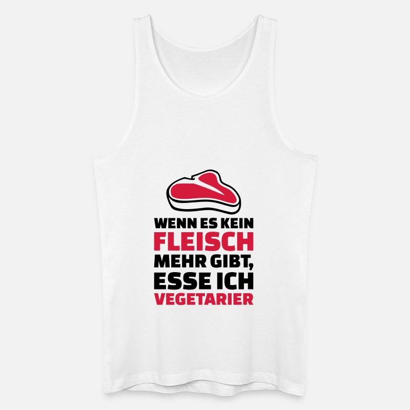 Fleisch - Männer Bio Tank Top - Weiß