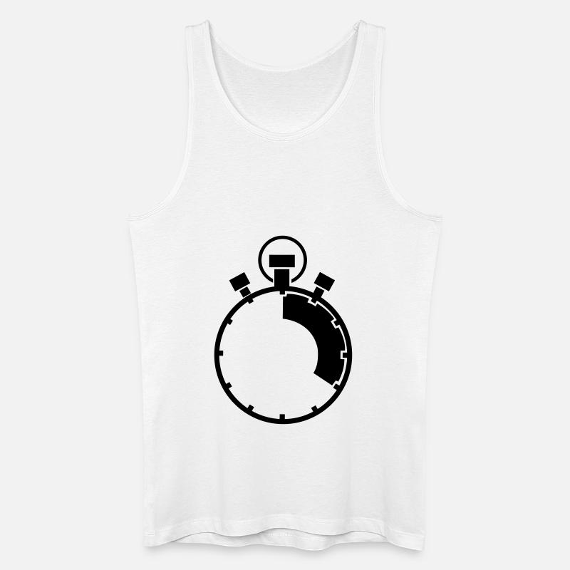 stoppuhr_01 - Männer Bio Tank Top - Weiß