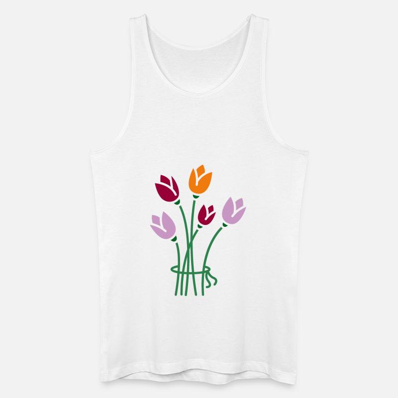Blumen - Männer Bio Tank Top - Weiß