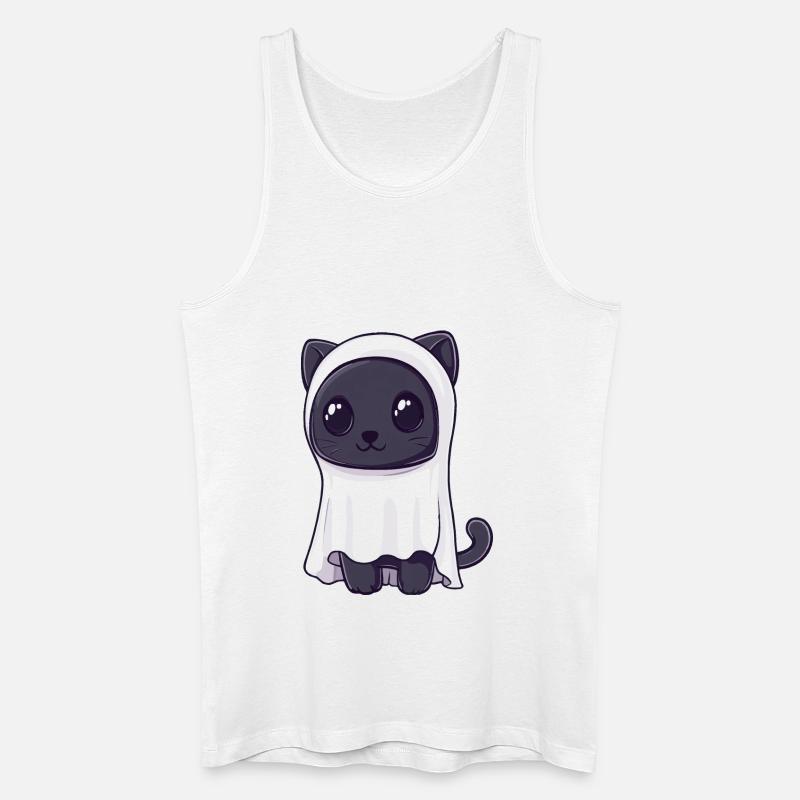 Panther Halloween Comic Geist - Männer Bio Tank Top - Weiß