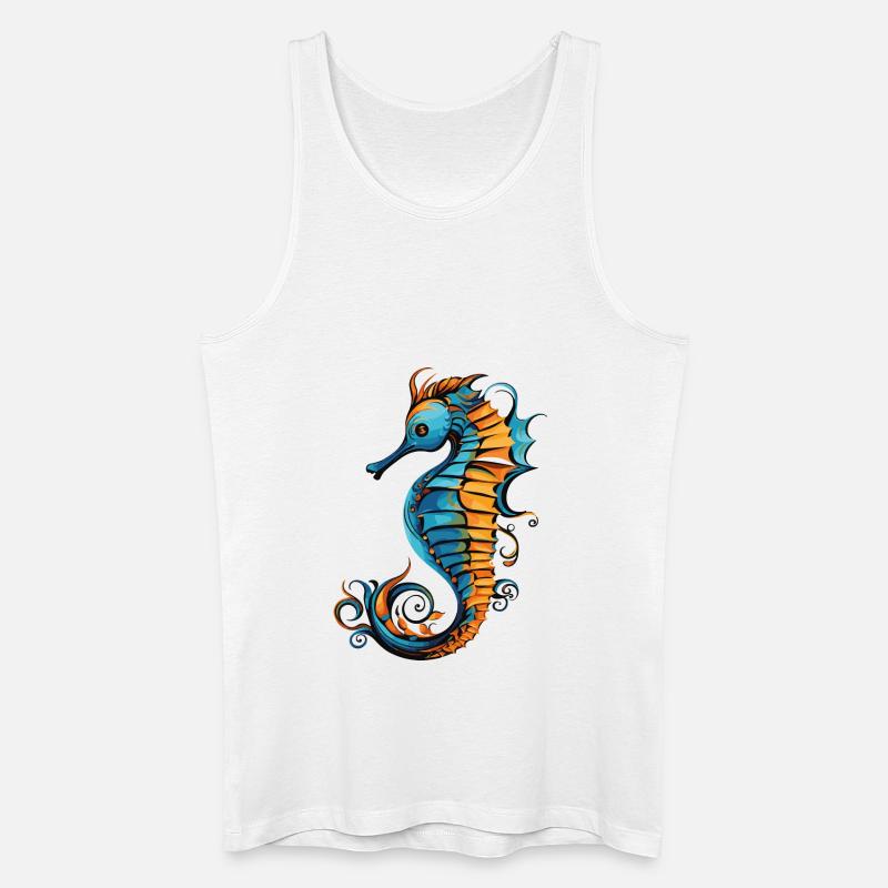 seepferdchen - Männer Bio Tank Top - Weiß