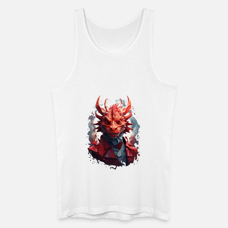 Drache - Männer Bio Tank Top - Weiß