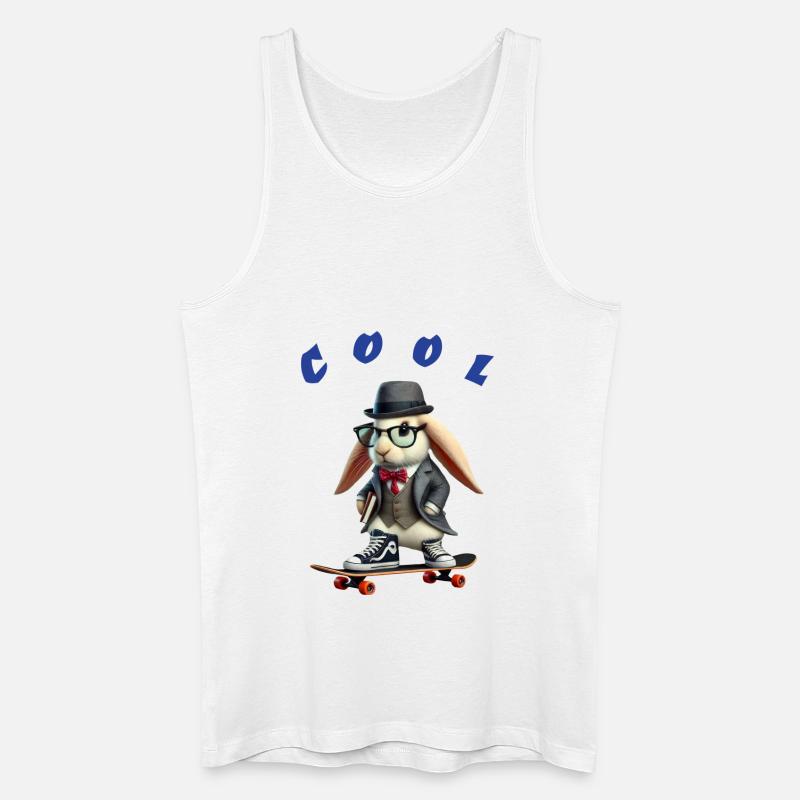 Cool rabbit - Männer Bio Tank Top - Weiß