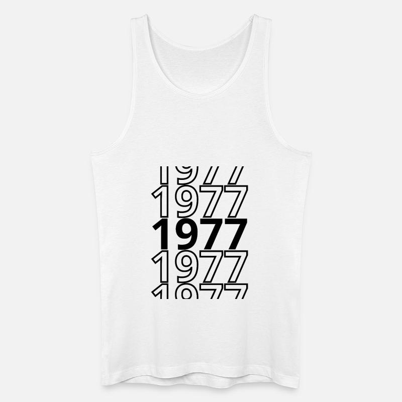 1977 1977 1977 - Männer Bio Tank Top - Weiß