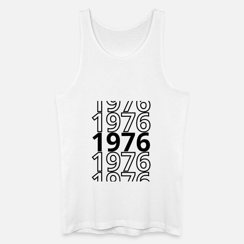 1976 1976 1976 - Männer Bio Tank Top - Weiß