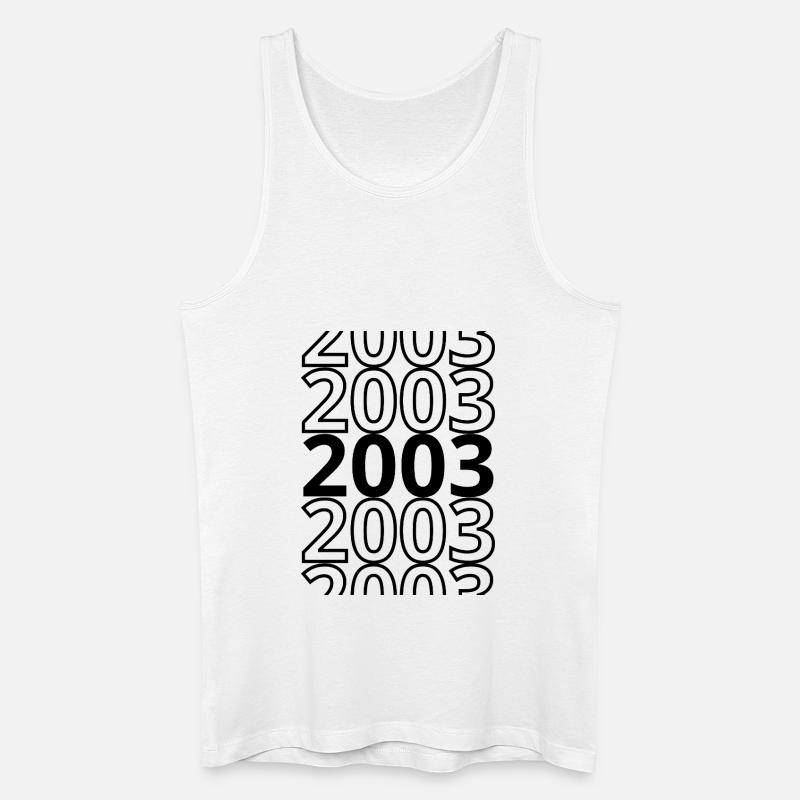 2003 2003 2003 - Männer Bio Tank Top - Weiß