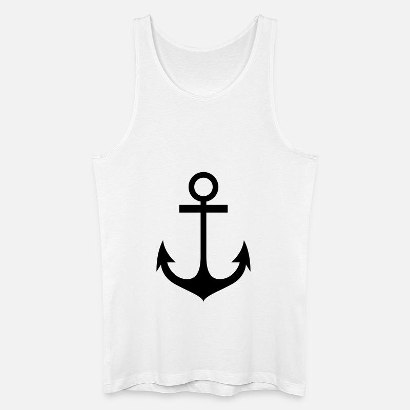 anker - Männer Bio Tank Top - Weiß