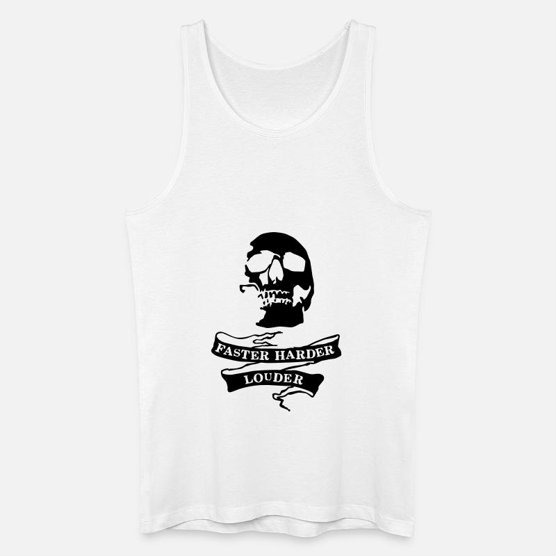 metal_skull - Männer Bio Tank Top - Weiß