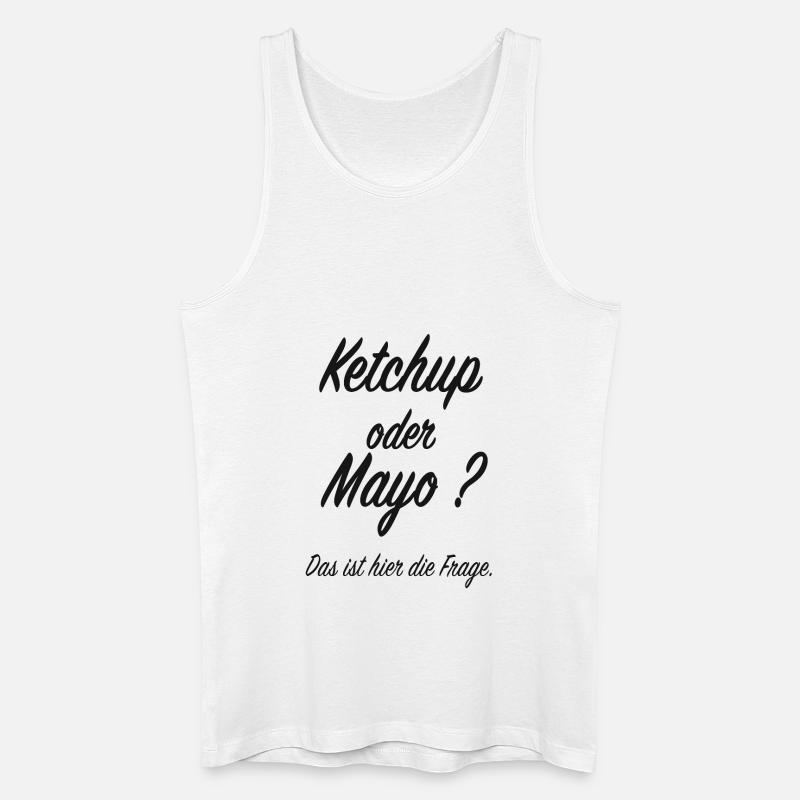 Ketchup oder Mayo - Männer Bio Tank Top - Weiß