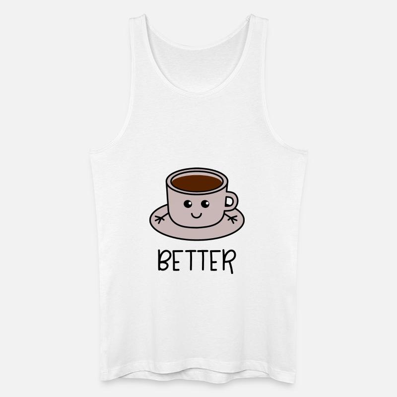 Better Together Partnerlook (Part1) Kaffee - Männer Bio Tank Top - Weiß