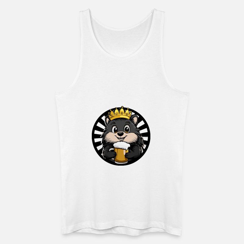 Igel Bier - Männer Bio Tank Top - Weiß