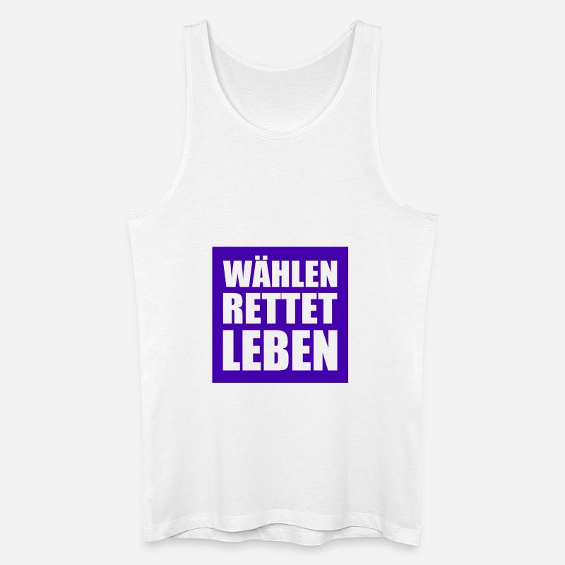 wählen rettet leben - Männer Bio Tank Top - Weiß