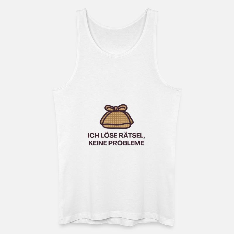 I solve puzzles, no problems - Men’s Organic Tank Top - white