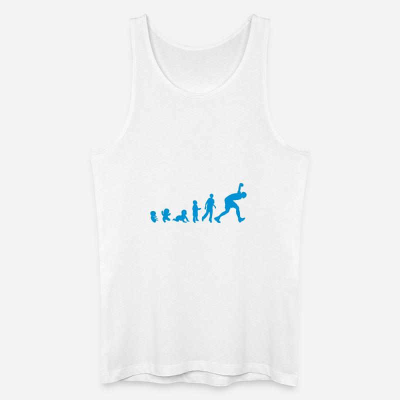evolution boule lyonnaise lancer jeu - Débardeur bio Homme - blanc