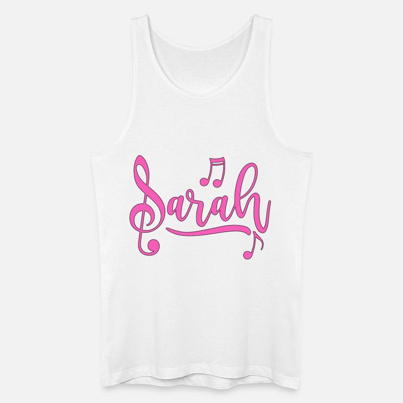Sarah - Männer Bio Tank Top - Weiß