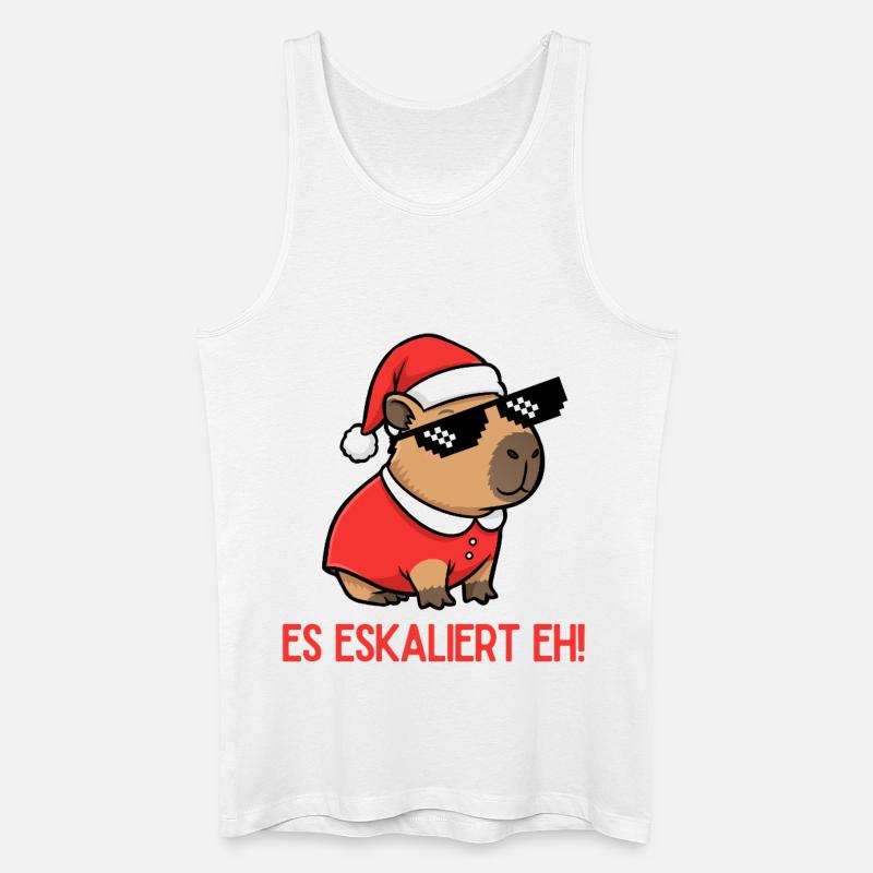 Es eskaliert eh – Weihnachtsfeier Edition 🎄🎉 - Männer Bio Tank Top - Weiß