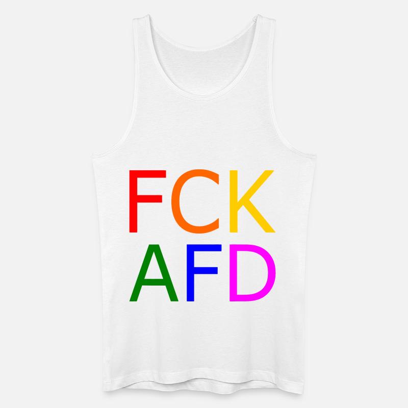 Fck afd - Männer Bio Tank Top - Weiß