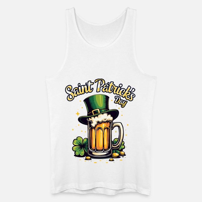 St Patrick`s Day Bier - Männer Bio Tank Top - Weiß