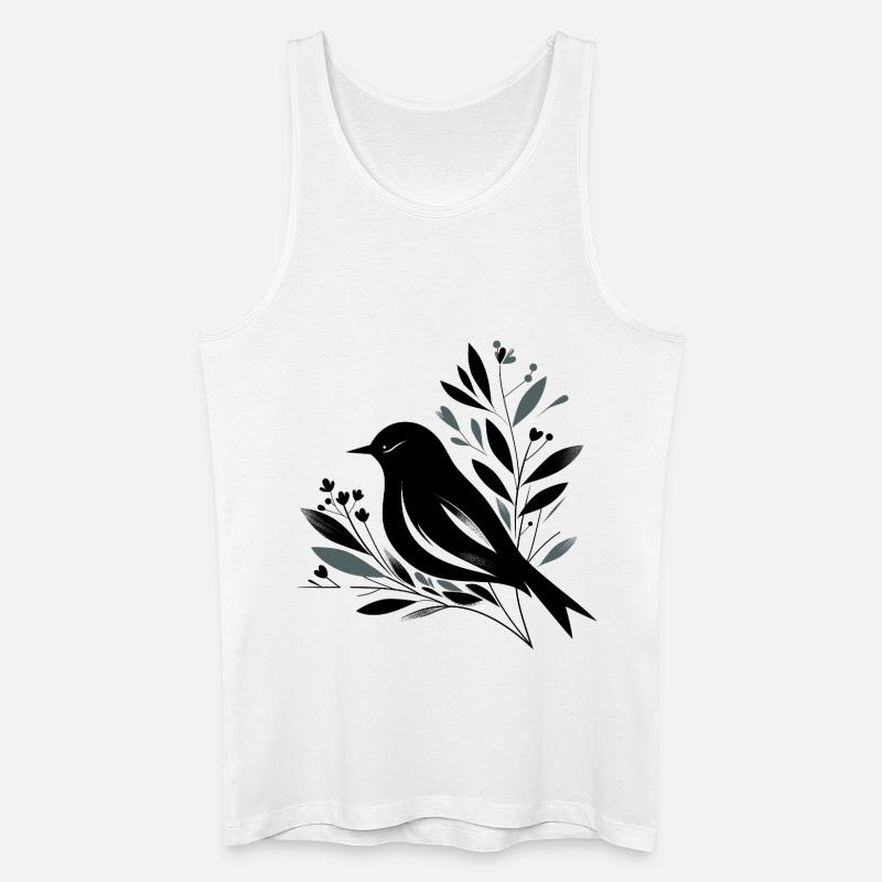 Amsel - Männer Bio Tank Top - Weiß