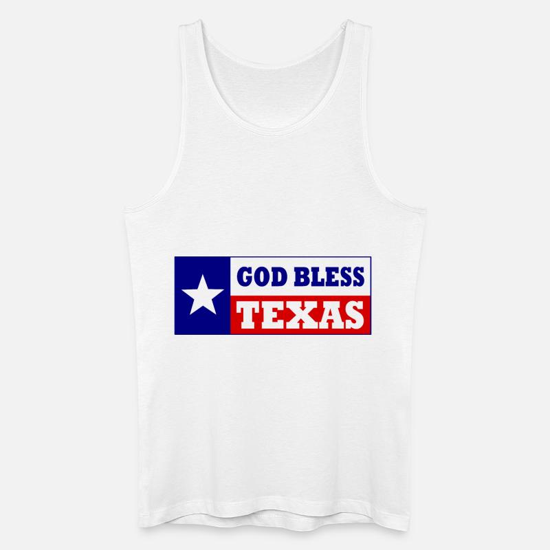 God bless texas - Männer Bio Tank Top - Weiß
