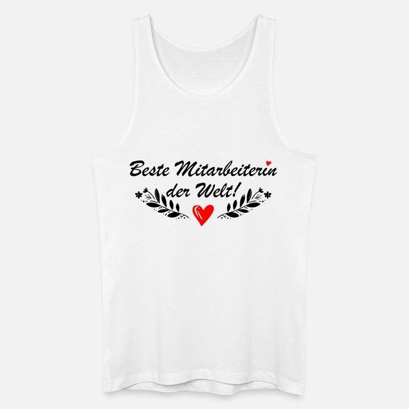 Beste Mitarbeiterin der Welt - Männer Bio Tank Top - Weiß