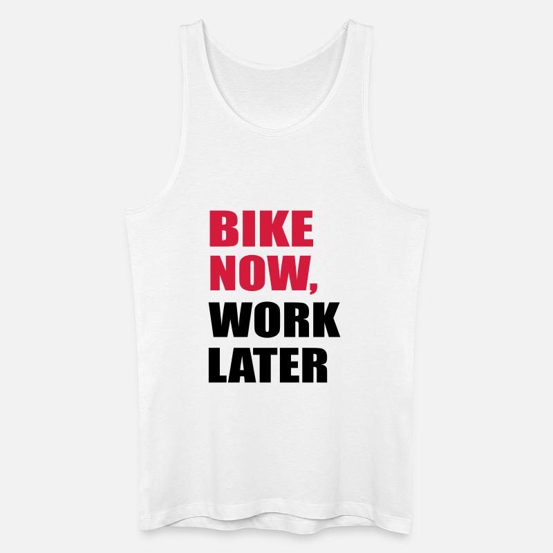 Motorrad - Männer Bio Tank Top - Weiß