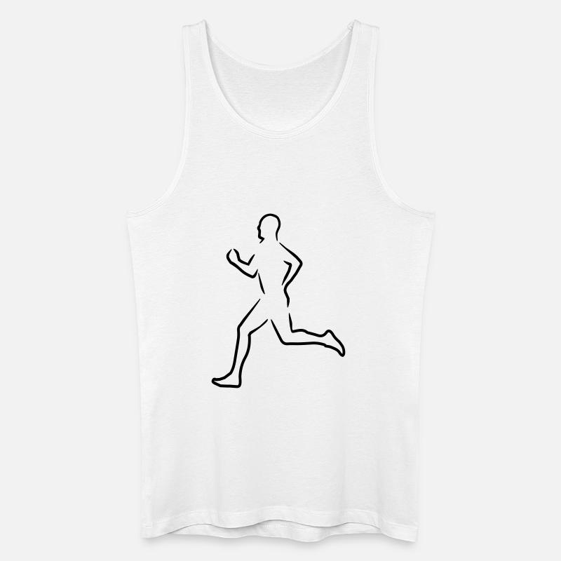 6061912 121582003 Laeufer - Männer Bio Tank Top - Weiß