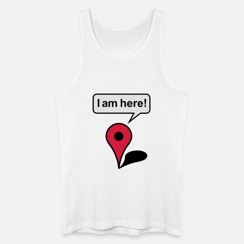 I am here! Google Maps - Männer Bio Tank Top - Weiß