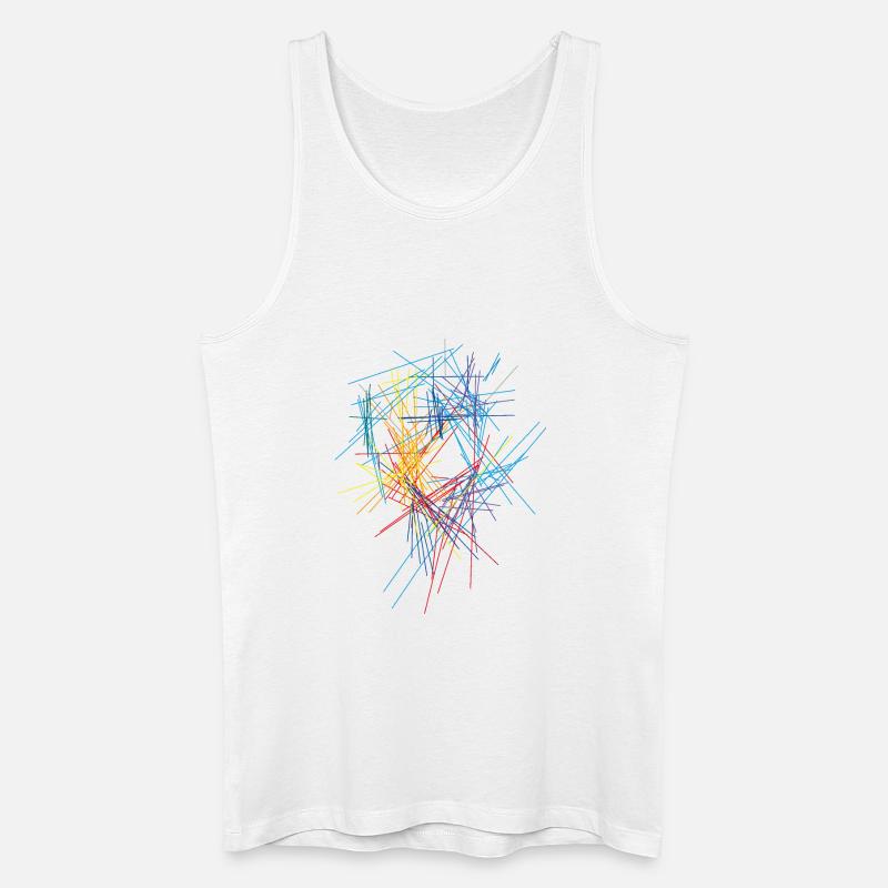 Farben Striche Design - Männer Bio Tank Top - Weiß