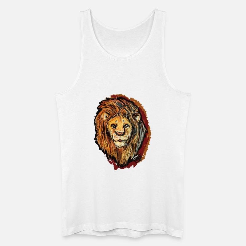 Der Rote Löwe - Männer Bio Tank Top - Weiß