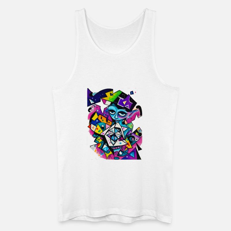 Graffiti - Männer Bio Tank Top - Weiß