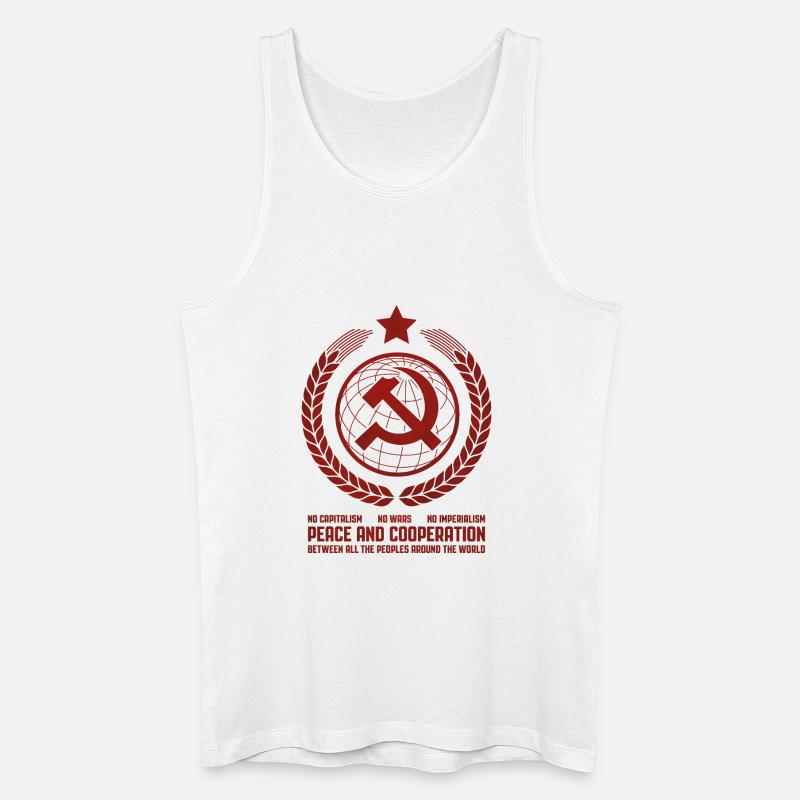 Global Unity Emblem - Männer Bio Tank Top - Weiß